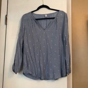 Old Navy - Blue w/ White dots Chambray shirt - M